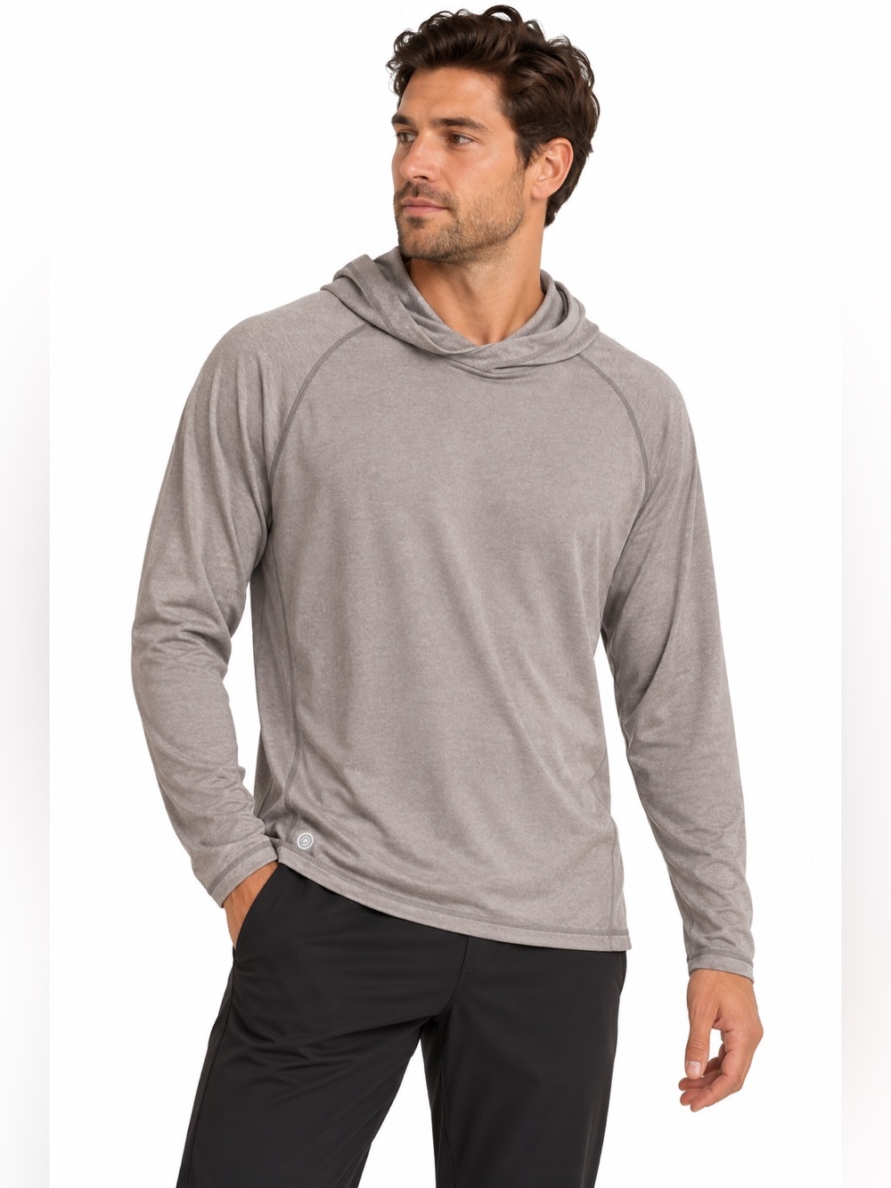 Zella Men’s Large Gray Performance Hoodie Long Sleeve Athletic Pullover Nordstro